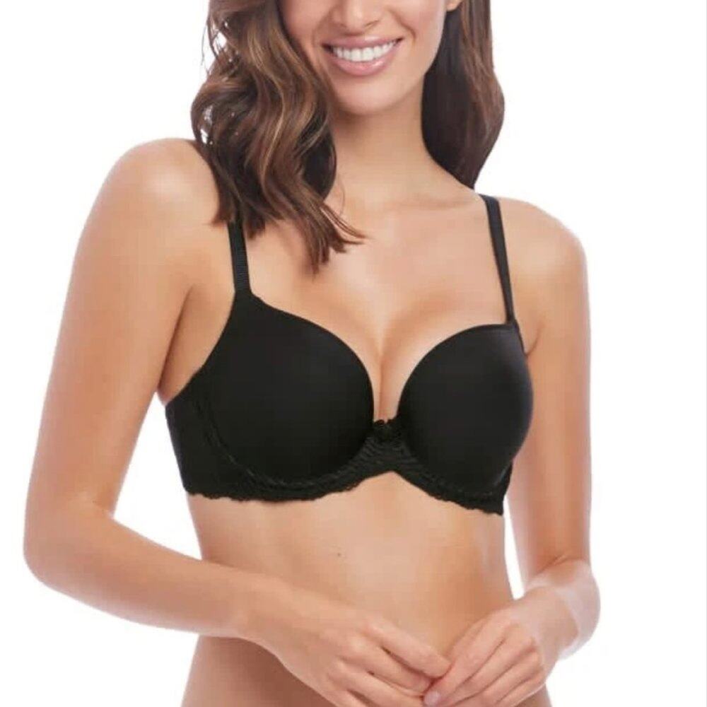 Wacoal Raffine Contour Demi Bra Black Size 34DDD